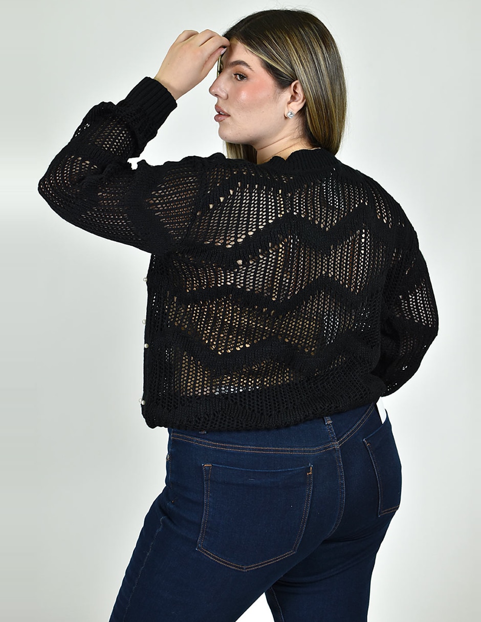 Suéter cuello redondo para mujer