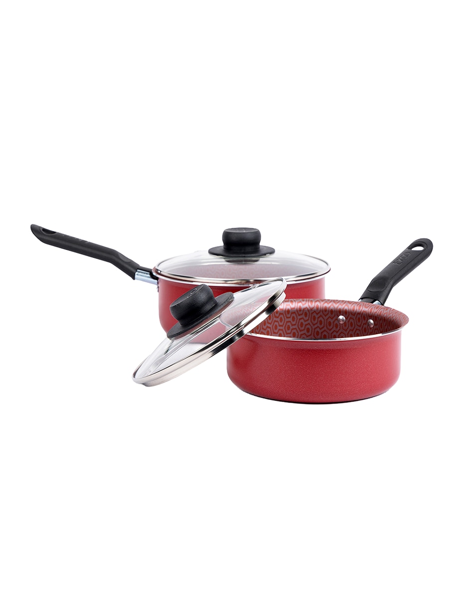 Batería de cocina Classic de aluminio antiadherente sin PFOA 9 piezas Batería de cocina Classic de aluminio antiadherente sin PFOA 9 piezas