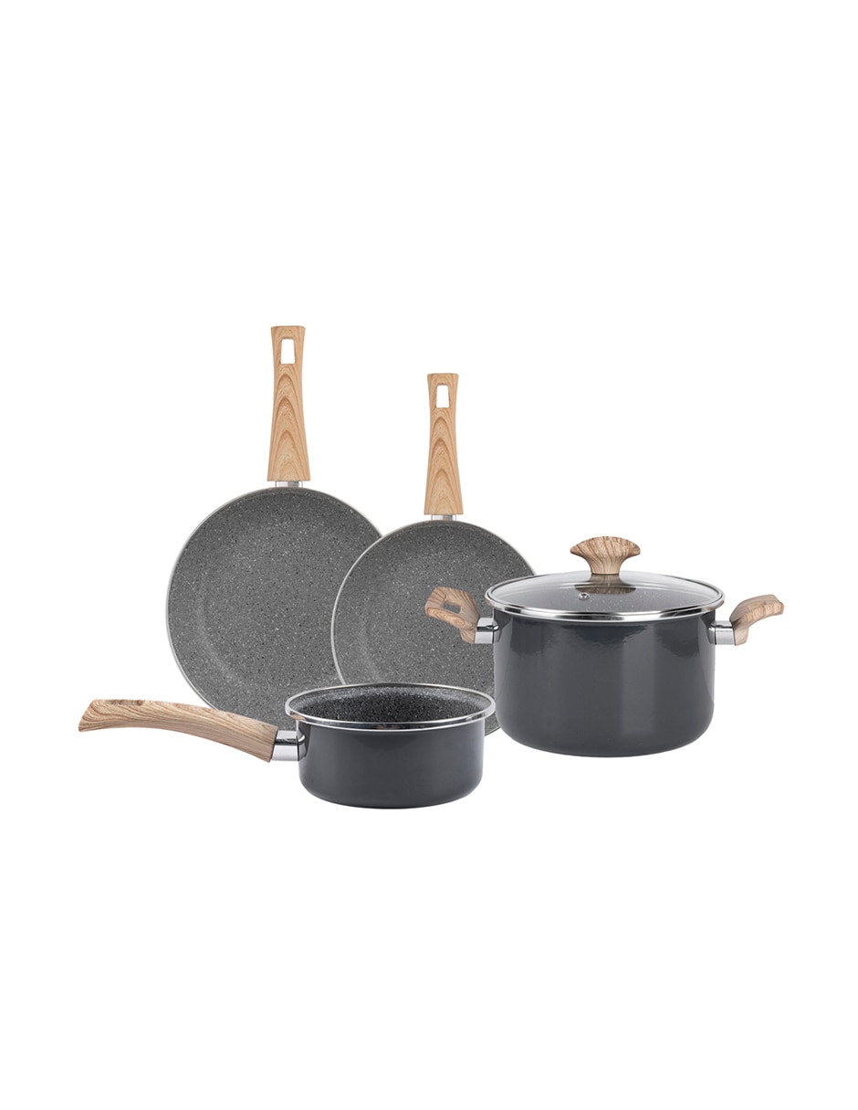 Batería de cocina Prime de acero vitrificado antiadherente sin PFOA 6 piezas 2