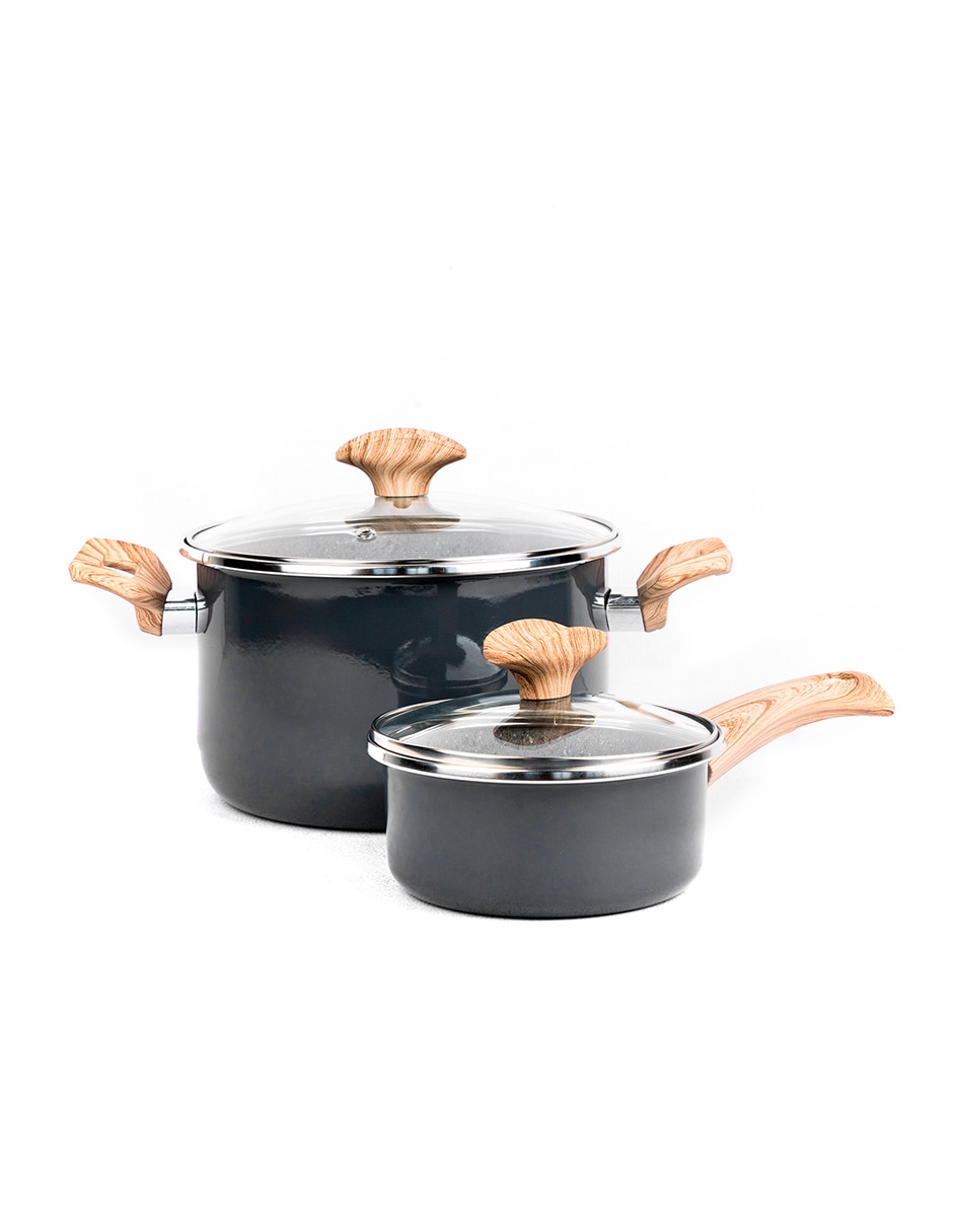 Batería de cocina Prime de acero vitrificado antiadherente sin PFOA 6 piezas 3