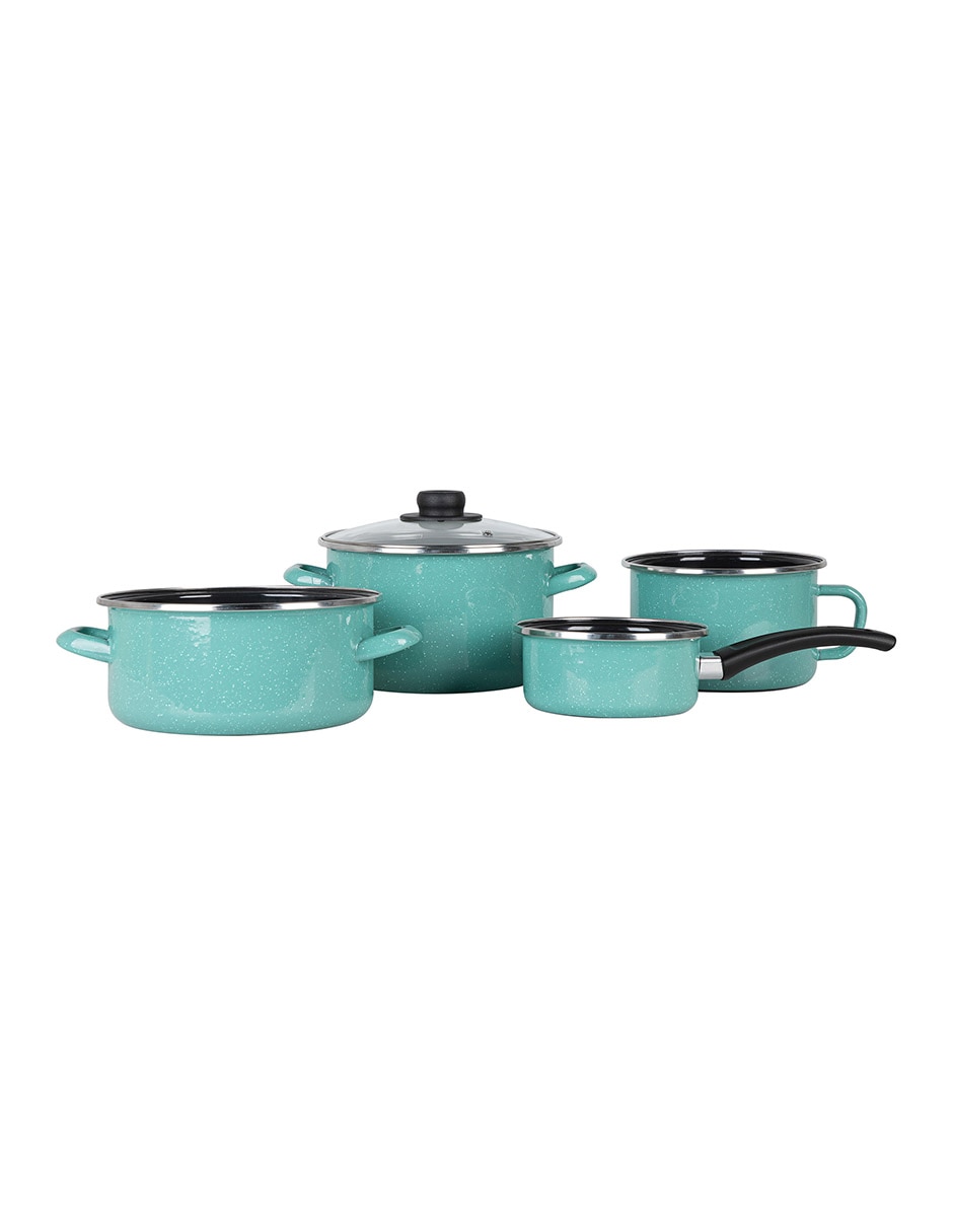 Batería de cocina Origenes de peltre pesado 5 piezas Batería de cocina Origenes de peltre pesado 5 piezas