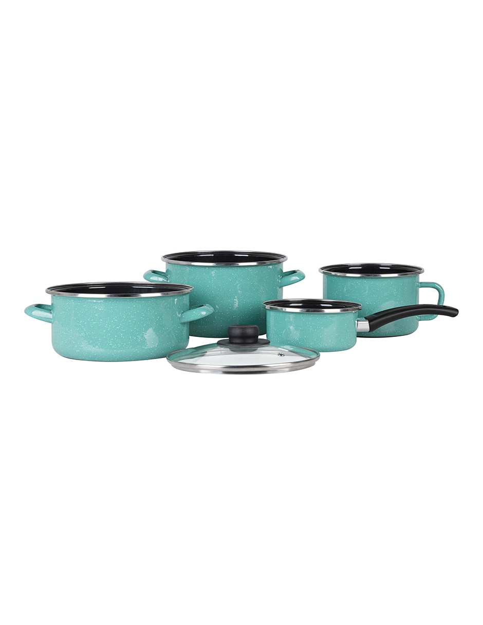 Batería de cocina Origenes de peltre pesado 5 piezas 2