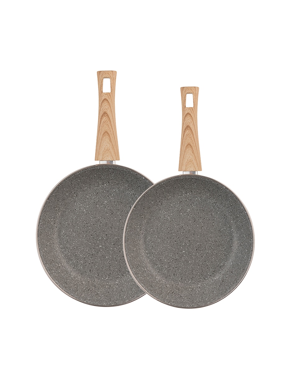 Set de sartenes de acero vitrificado 2 piezas 2