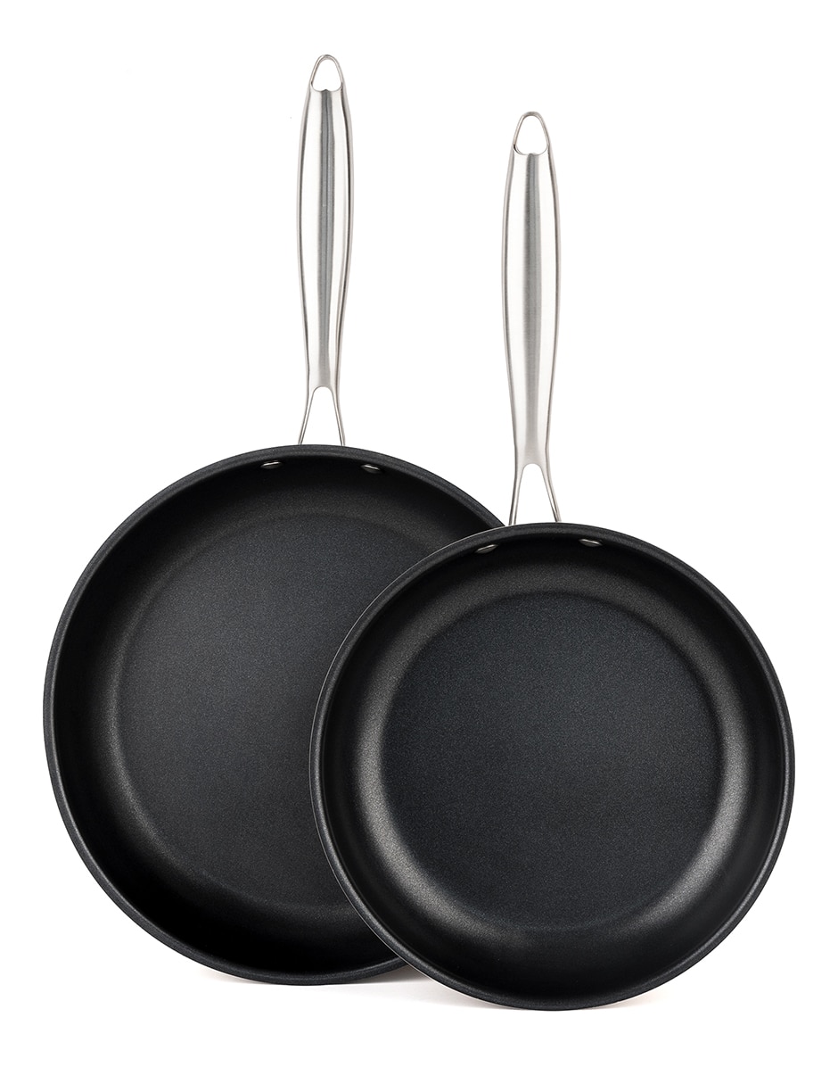 Set de sartenes de acero inoxidable 2 piezas 3