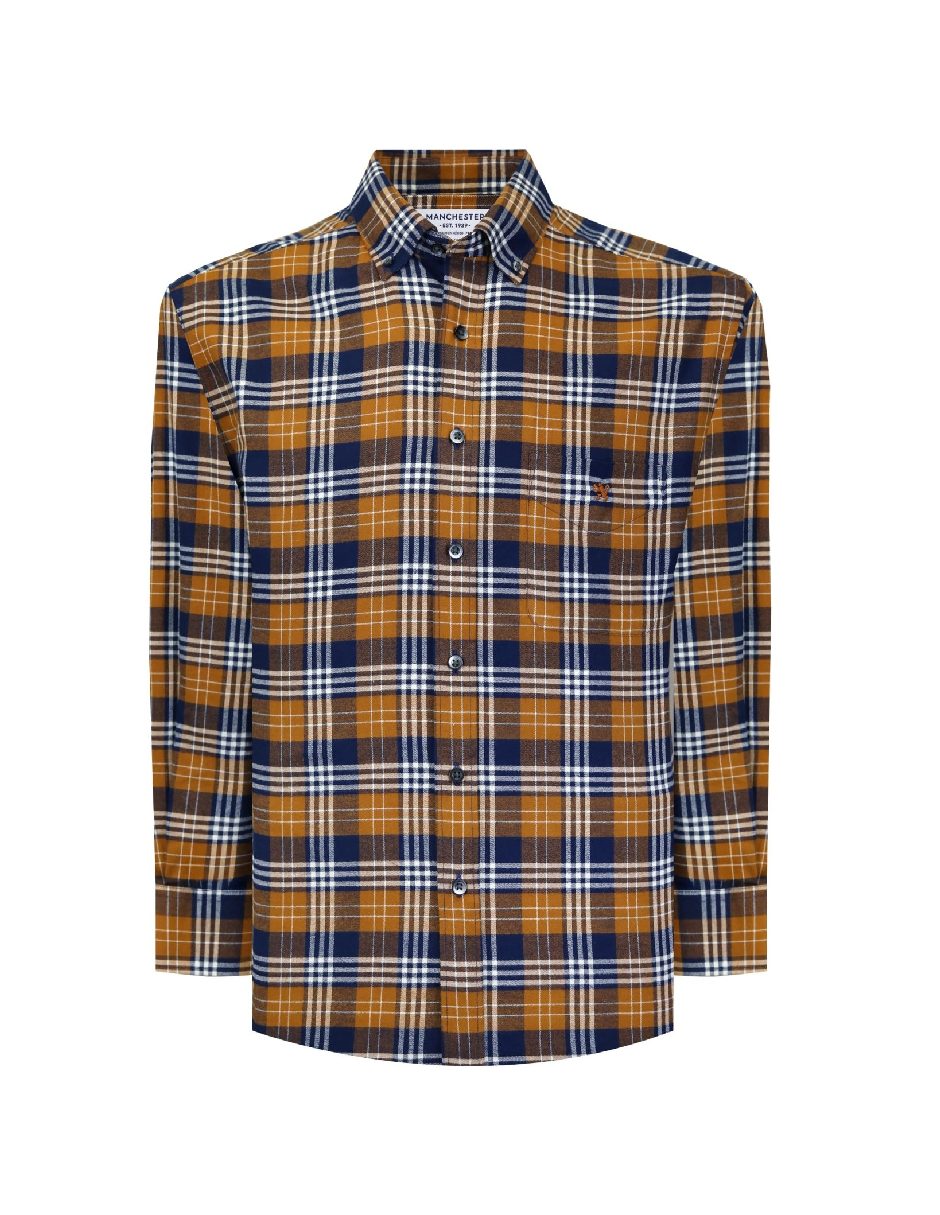 Camisa casual de algodón manga larga para hombre 5