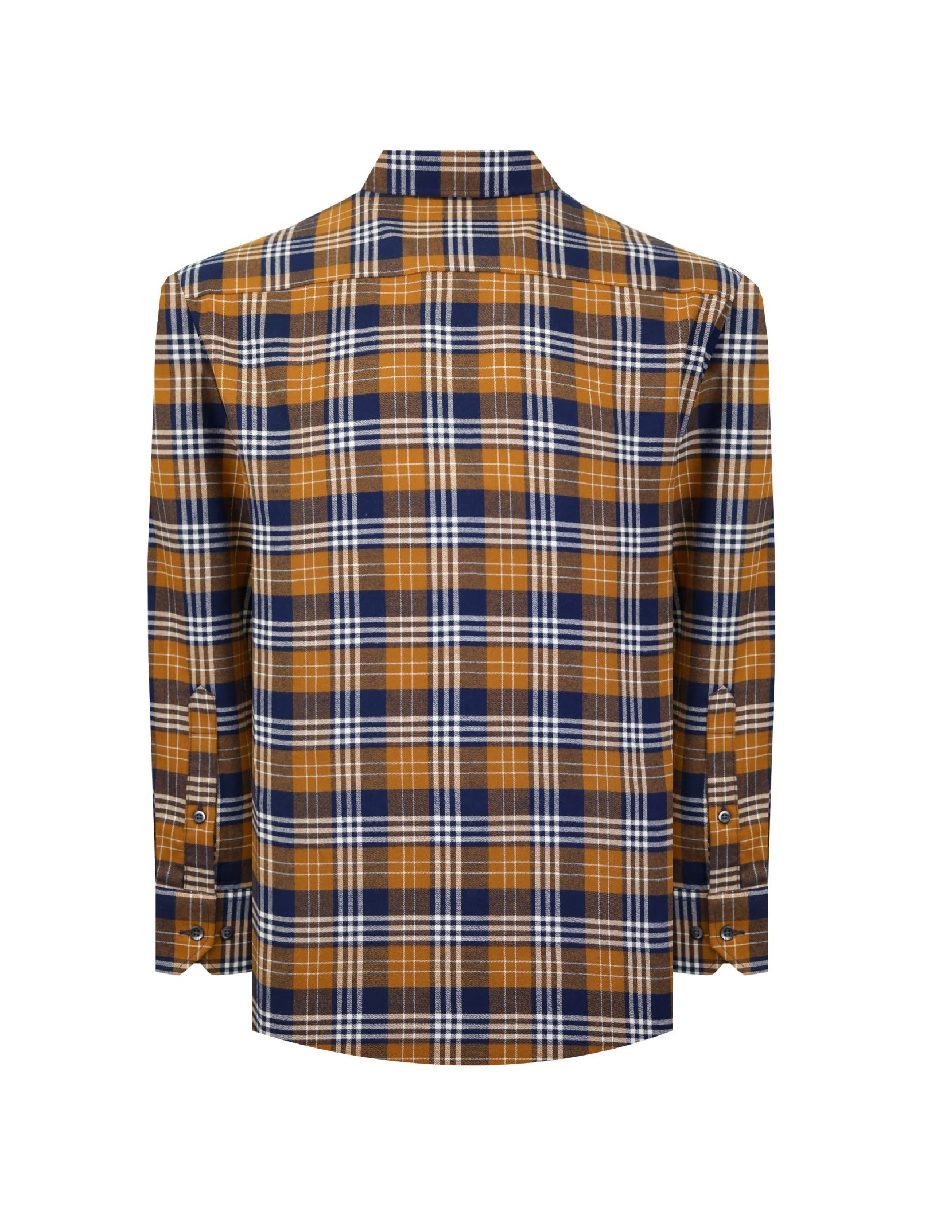 Camisa casual de algodón manga larga para hombre 4