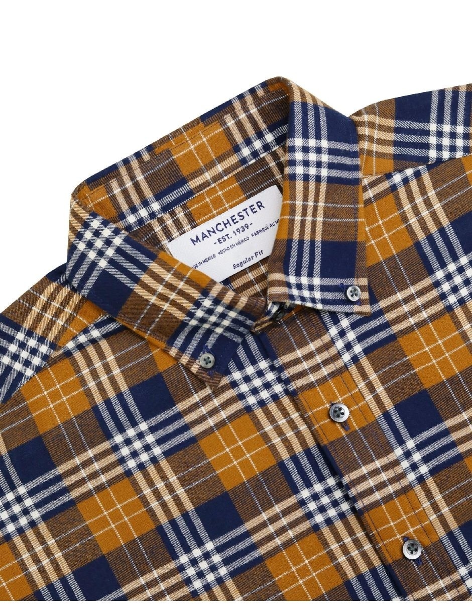 Camisa casual de algodón manga larga para hombre 2