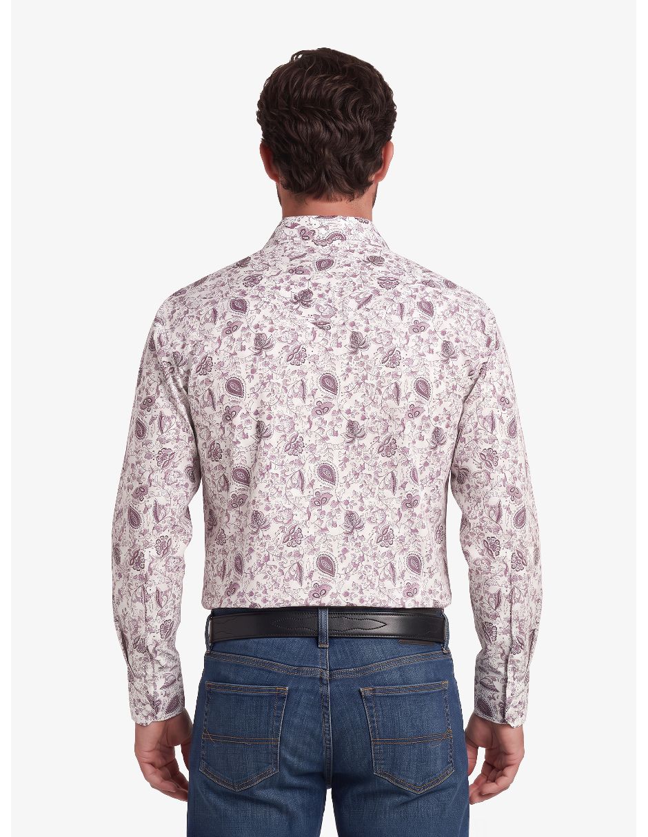 Camisa formal de algodón manga larga para hombre 7