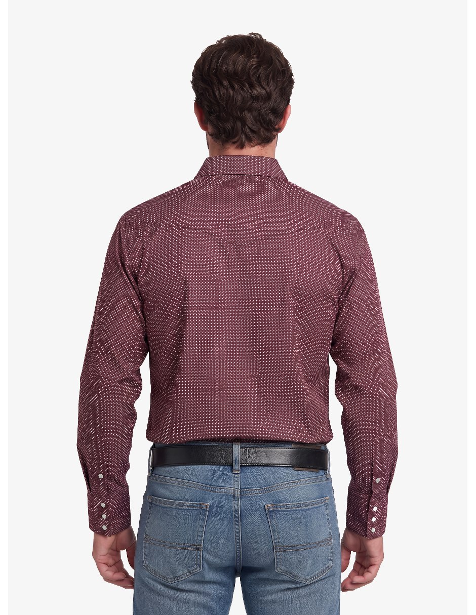 Camisa casual de algodón manga larga para hombre 7