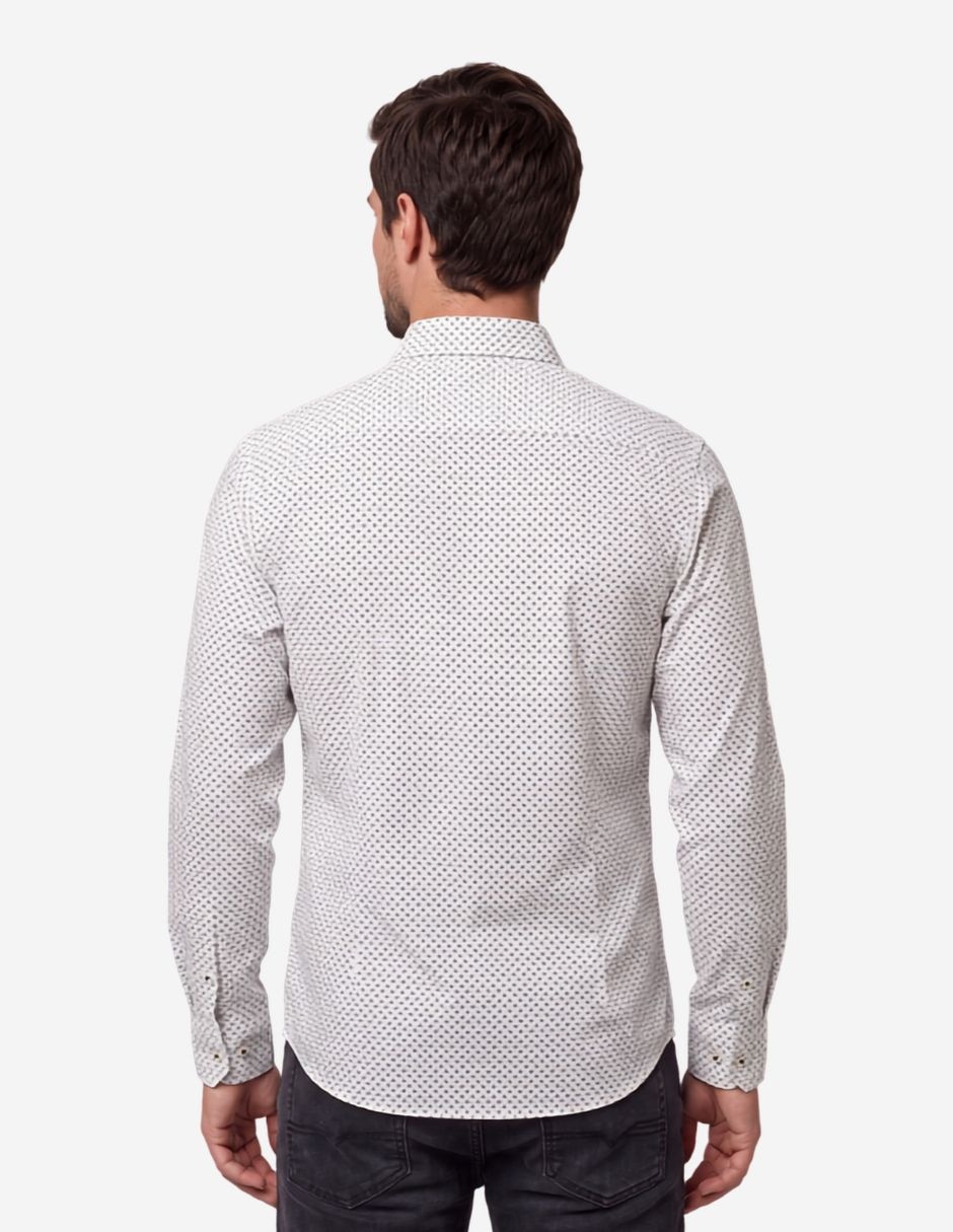 Camisa casual de algodón manga larga para hombre 7