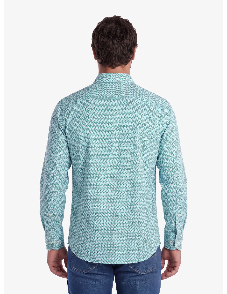 Camisa casual de algodón manga larga para hombre 7
