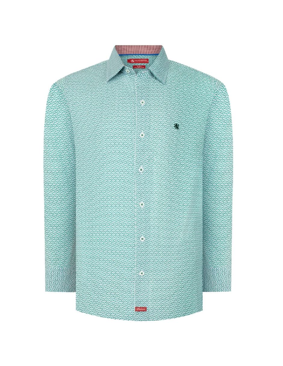 Camisa casual de algodón manga larga para hombre 5