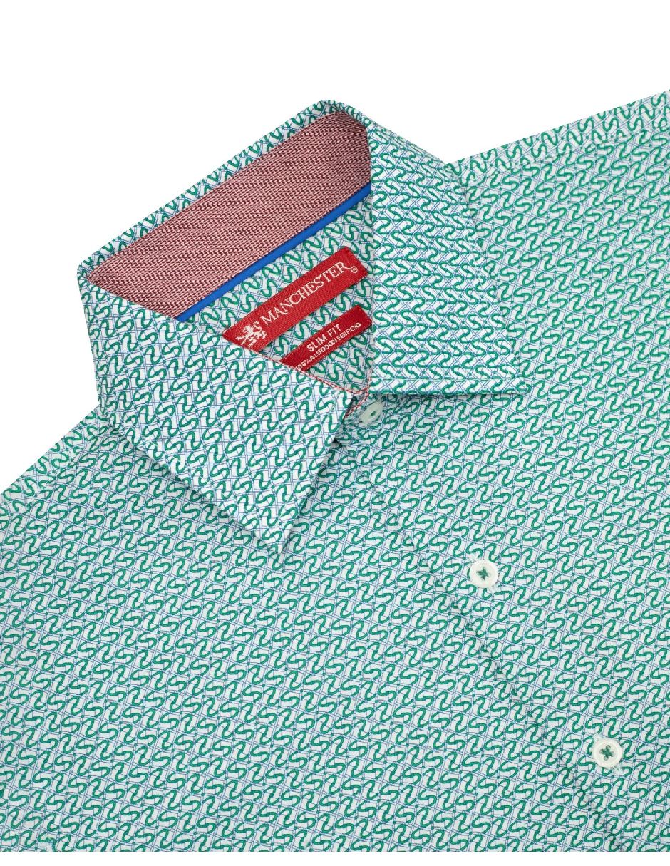 Camisa casual de algodón manga larga para hombre