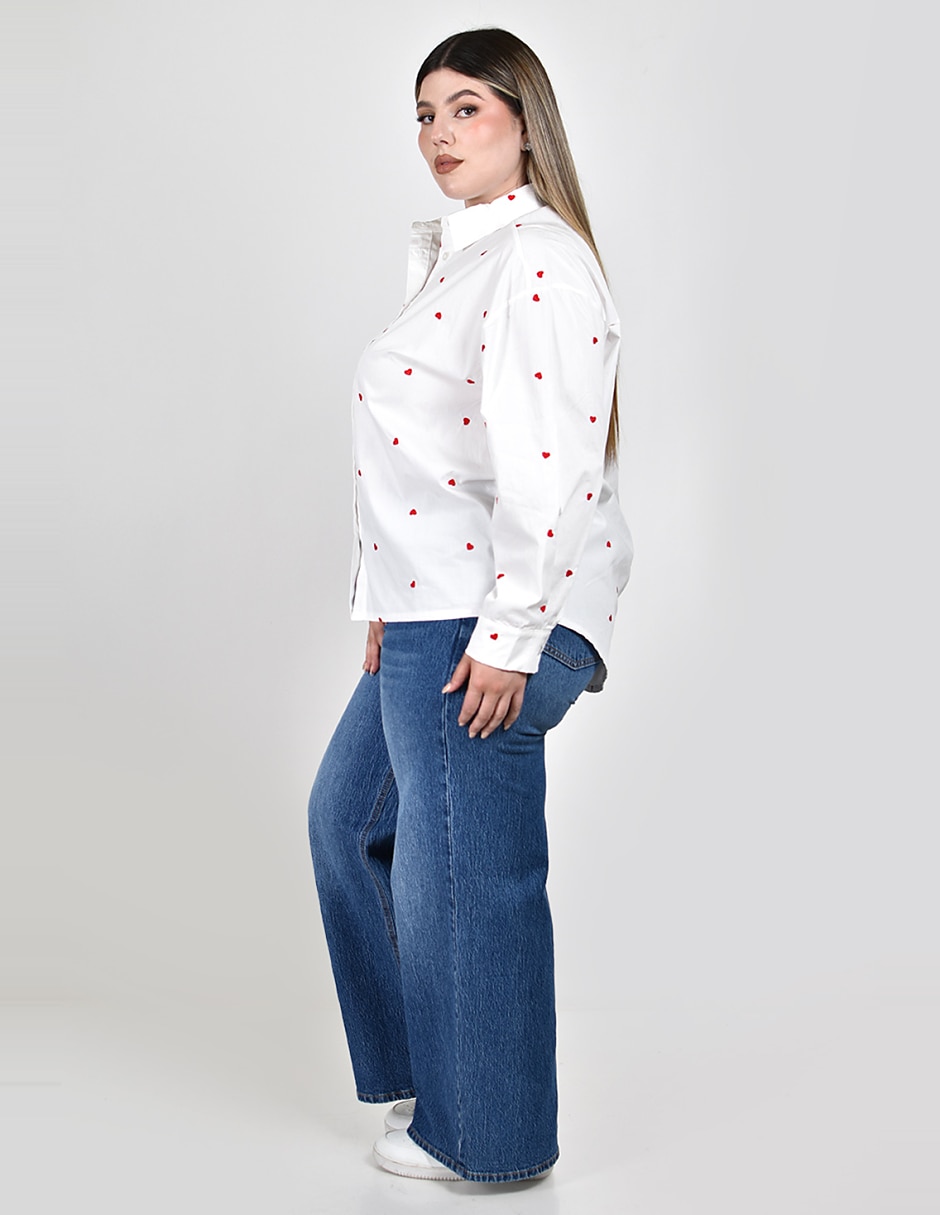 Camisa de algodón manga larga para mujer 6