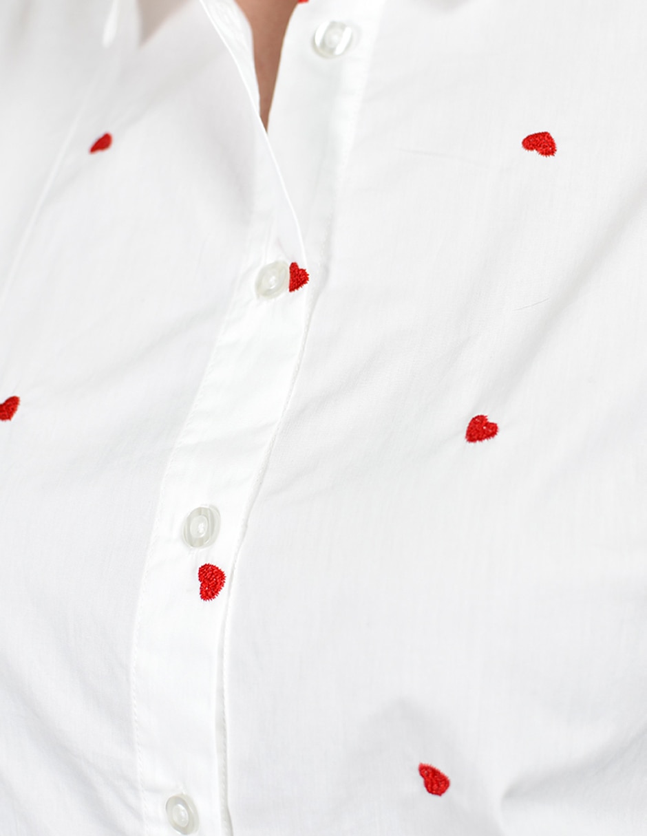Camisa de algodón manga larga para mujer 4