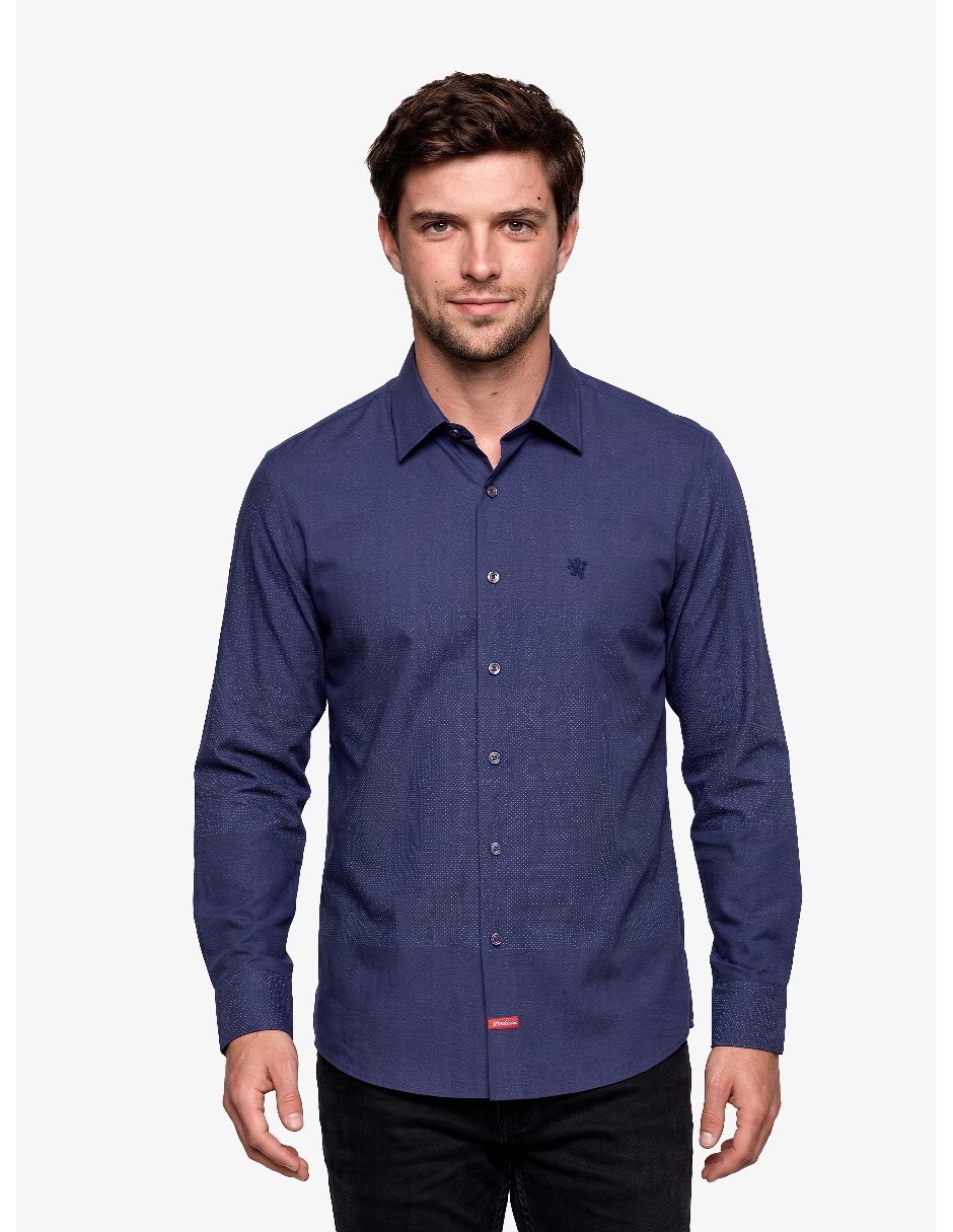 Camisa casual manga larga para hombre
