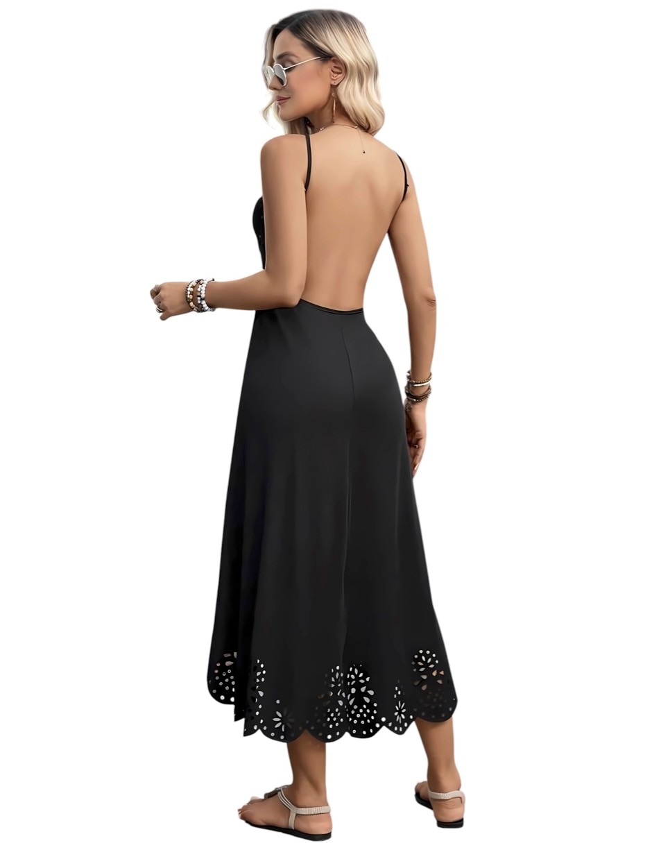 Salida de playa vestido con amarre para mujer 2