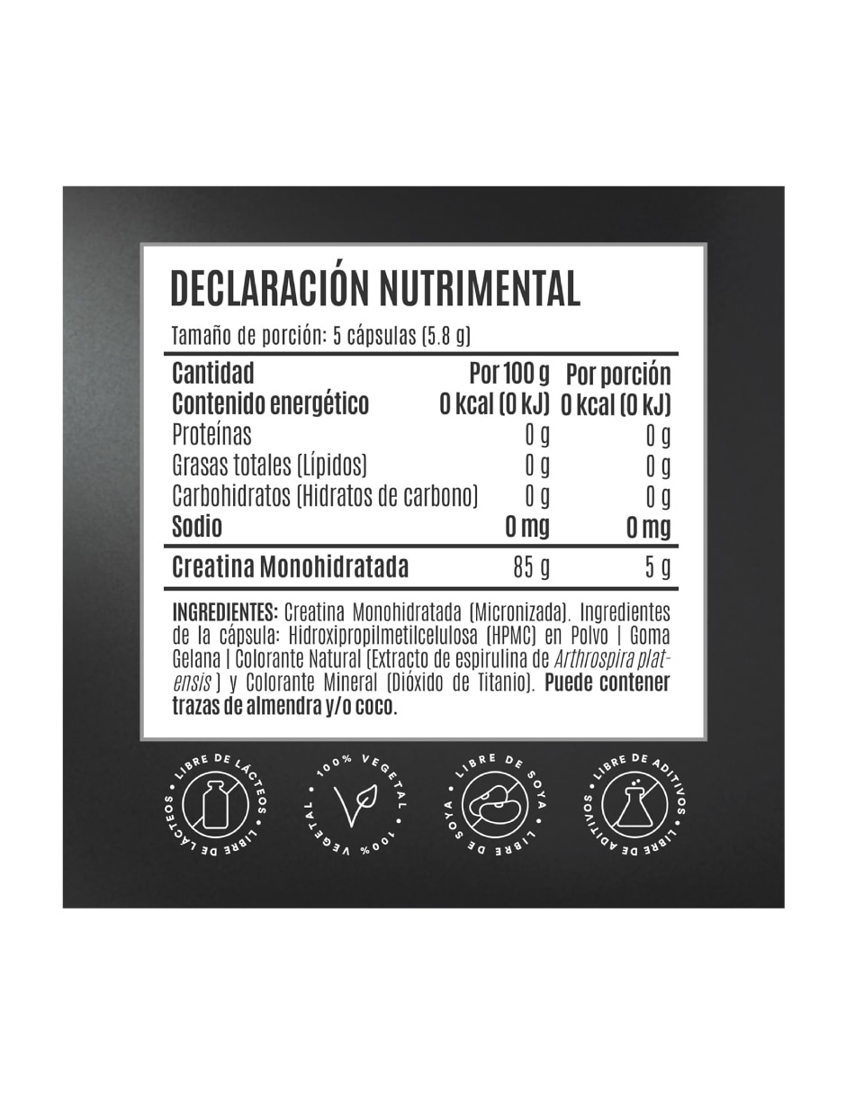 Creatina con creatina de 125 cápsulas 2