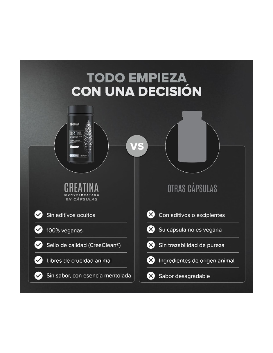 Creatina con creatina de 125 cápsulas 4