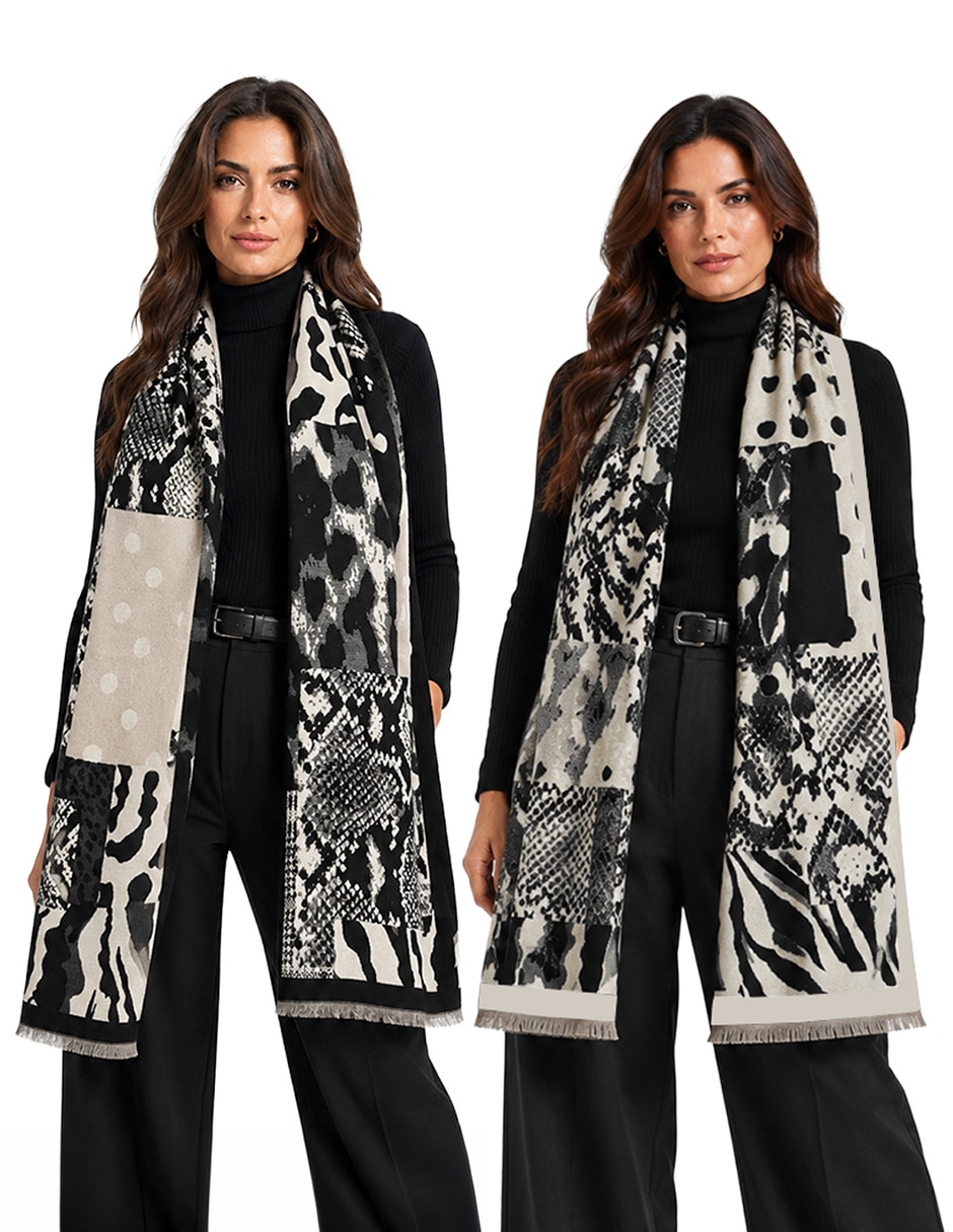 Chal estampado animal print 1