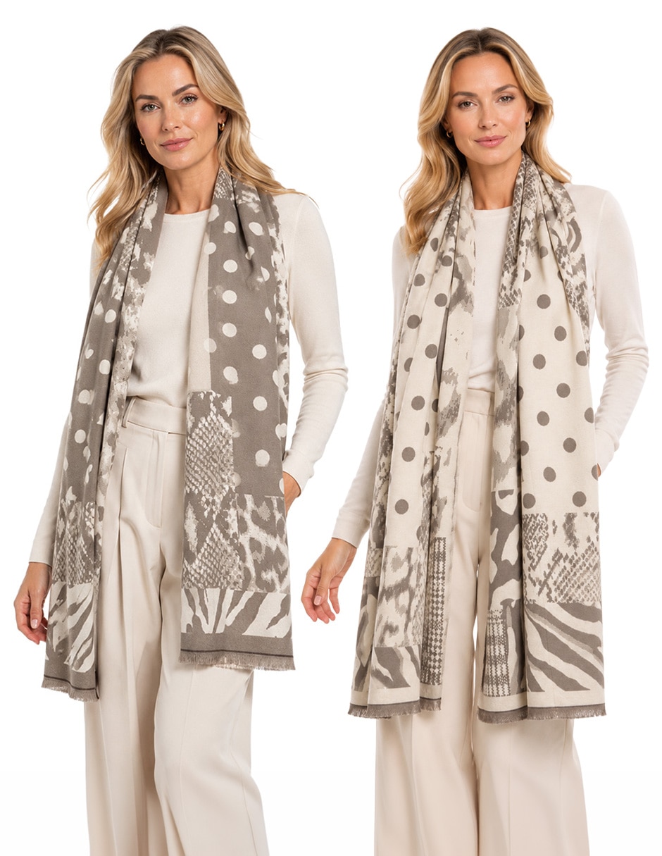 Chal estampado animal print
