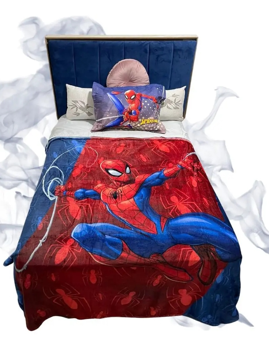 Cobertor marvel spiderman estampado infantil