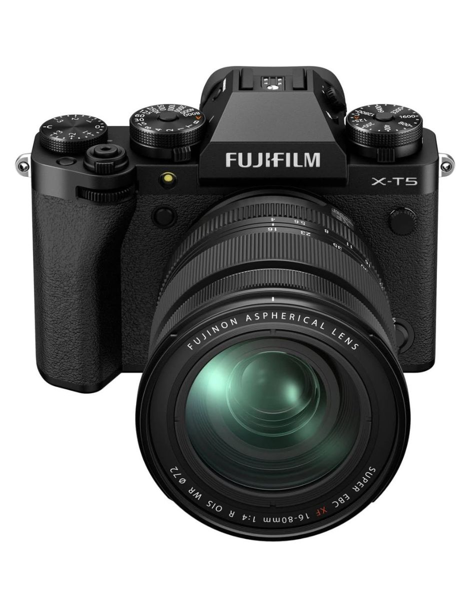 Kit cámara sin espejo y accesorios kit x-t5 + xf16-3.150 - negro con lente 16 a 80 mm f / 4 x-mount