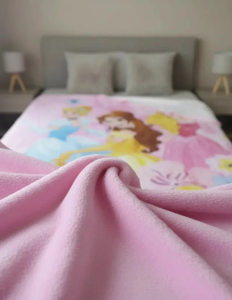 Cobertor princesas disney estampado infantil 3