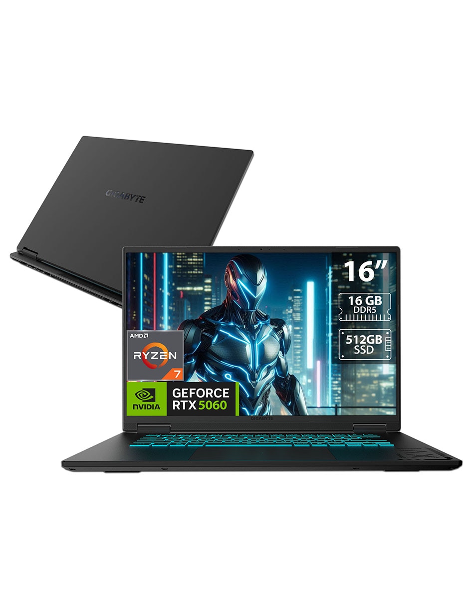 Laptop gamer A16 16 pulgadas WUXGA AMD Ryzen 7 NVIDIA GeForce RTX 5060 16 GB RAM 512 GB Laptop gamer A16 16 pulgadas WUXGA AMD Ryzen 7 NVIDIA GeForce RTX 5060 16 GB RAM 512 GB