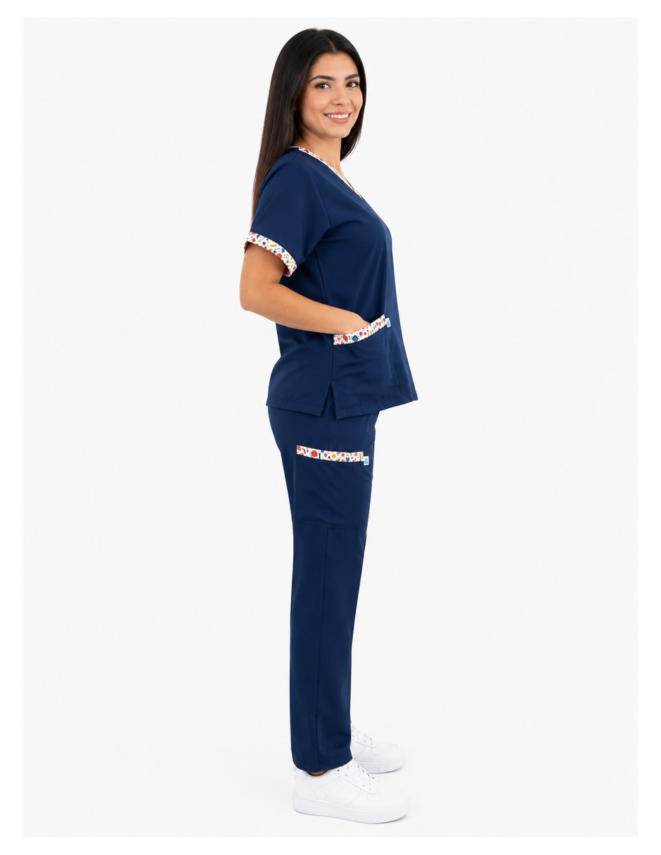 Set filipina-pantalón estilo recto para mujer 4