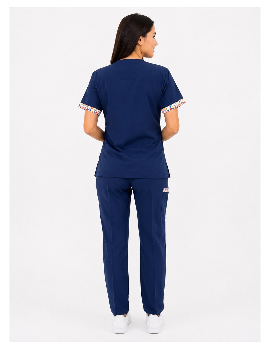 Set filipina-pantalón estilo recto para mujer 5