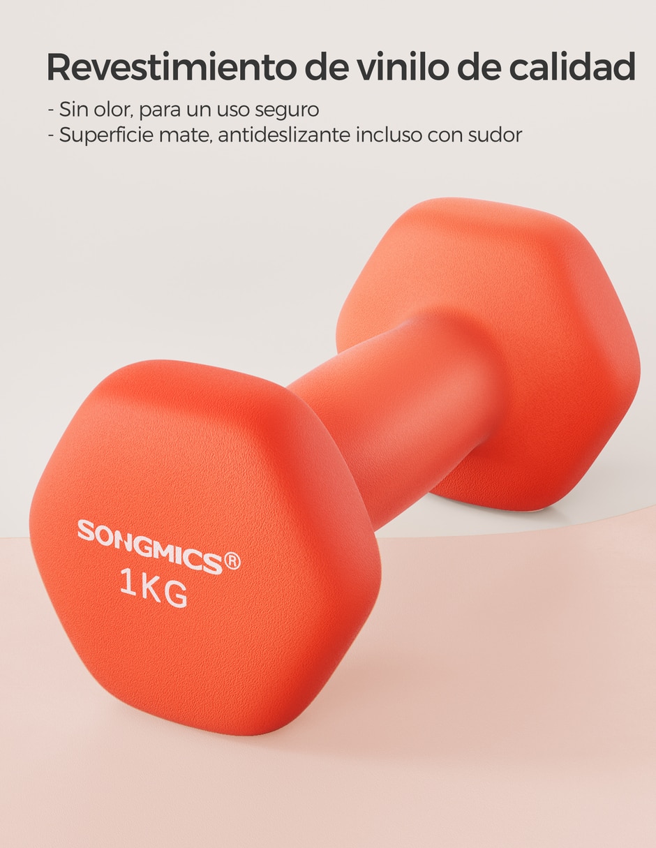 Set mancuernas de peso fijo 2 kg 2 piezas 4