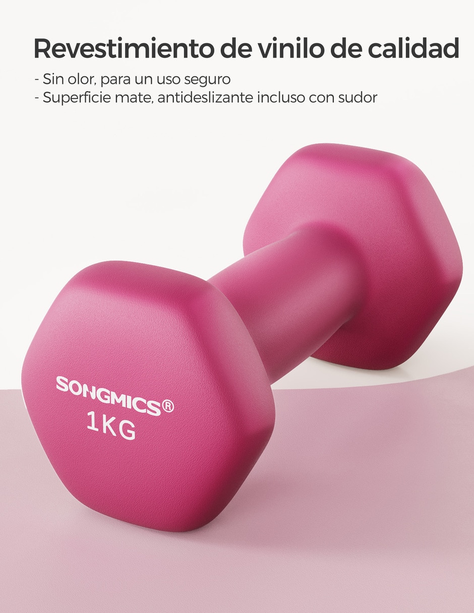 Set mancuernas de peso fijo 2 kg 2 piezas 5
