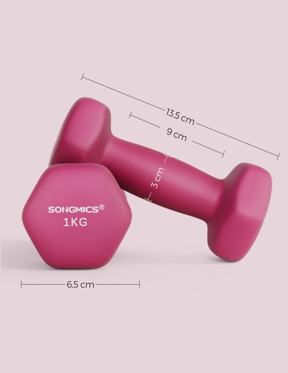 Set mancuernas de peso fijo 2 kg 2 piezas 7