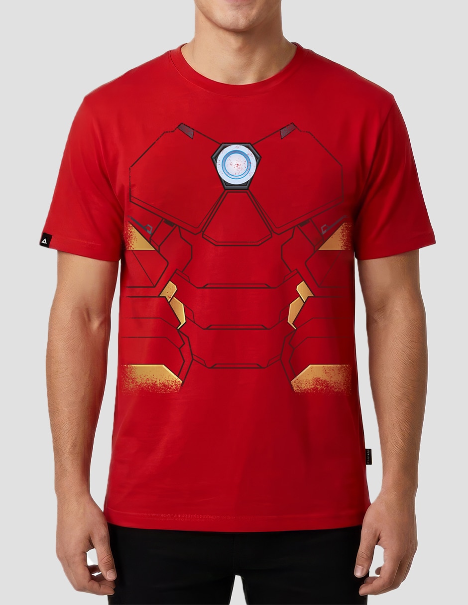 Playera Torso Iron Man cuello redondo para hombre 3