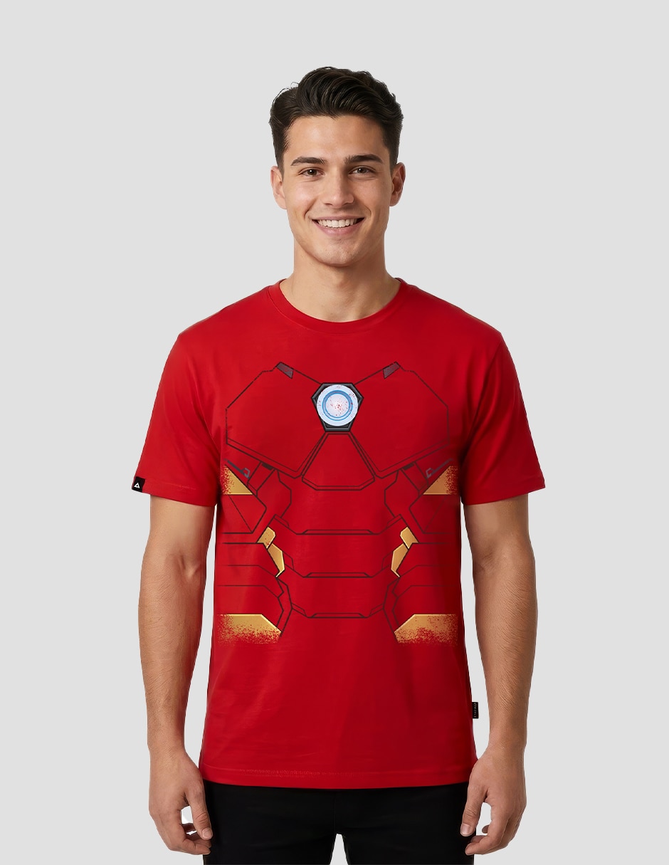 Playera Torso Iron Man cuello redondo para hombre