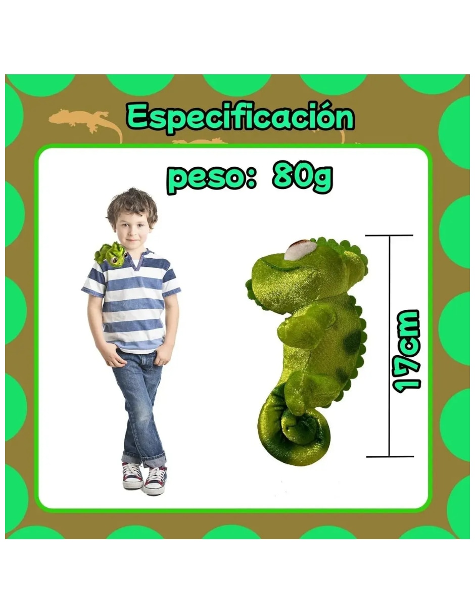 Peluche de camaleón de 8 cm 5