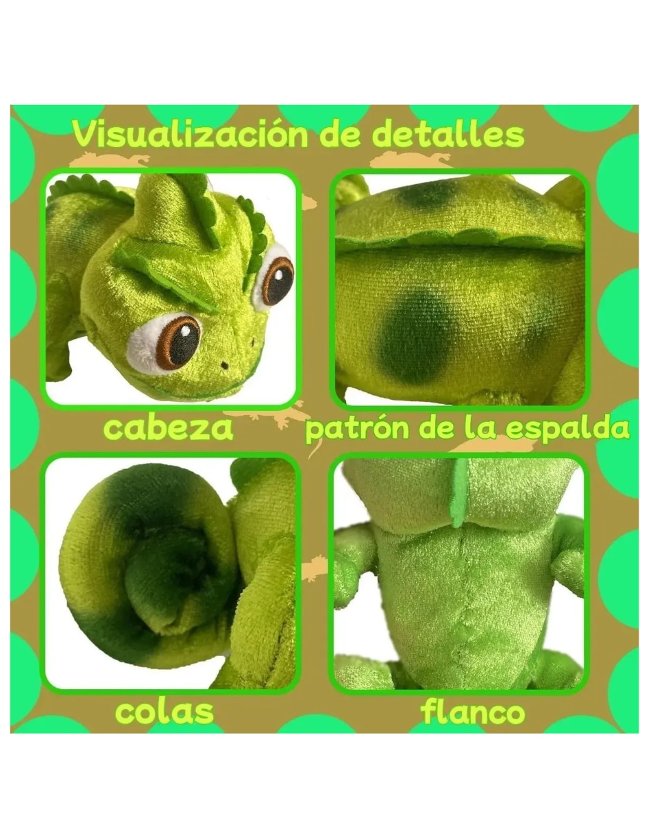 Peluche de camaleón de 8 cm