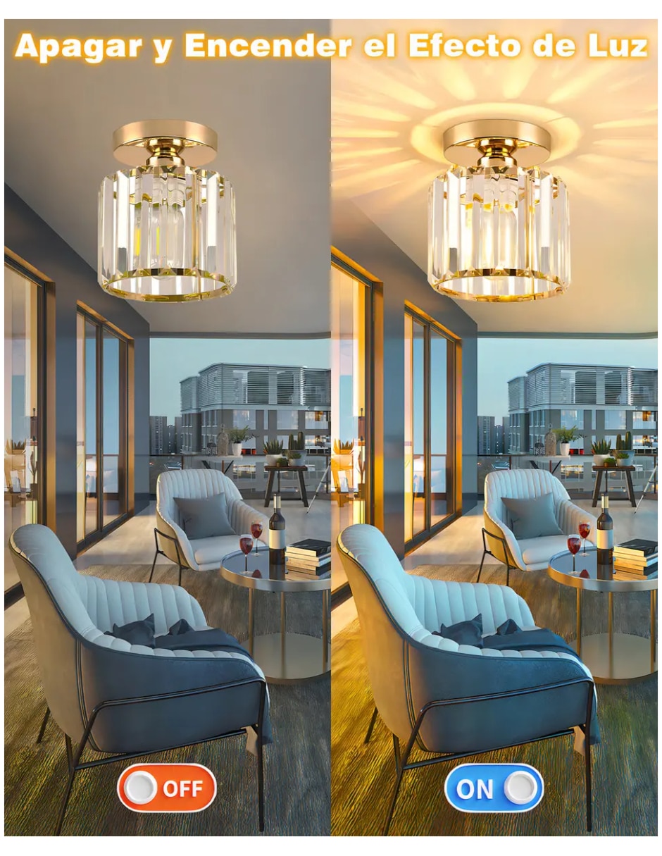 Lampara colgante incandescente y led
