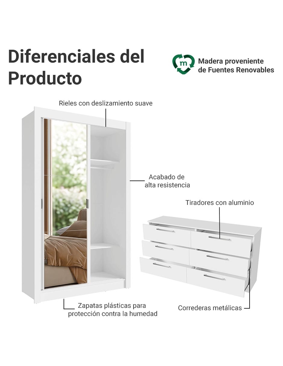 Ropero armable mddr02006609 de mdp 9