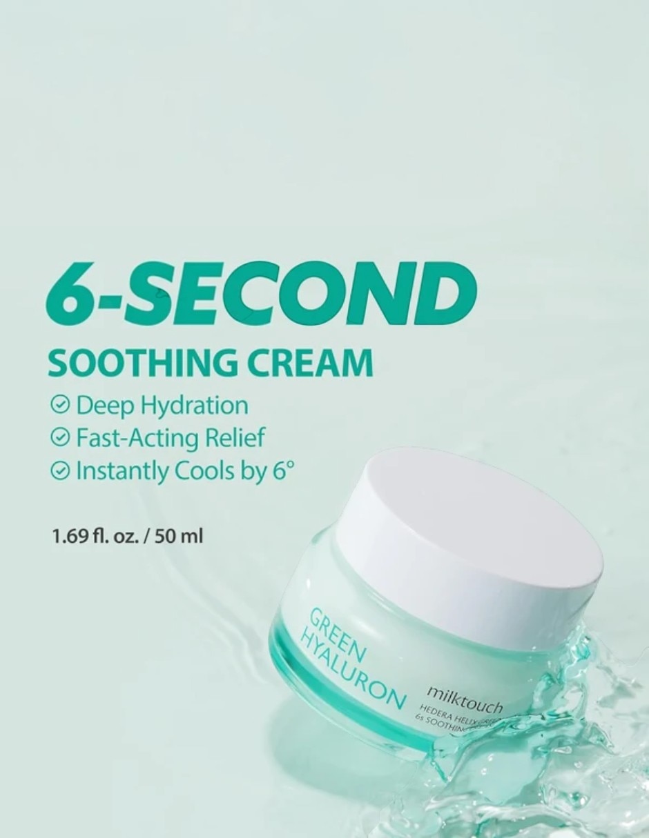Crema hidratante Green Hyaluron Crema calmante de 6 segundos Hedera Helix 4