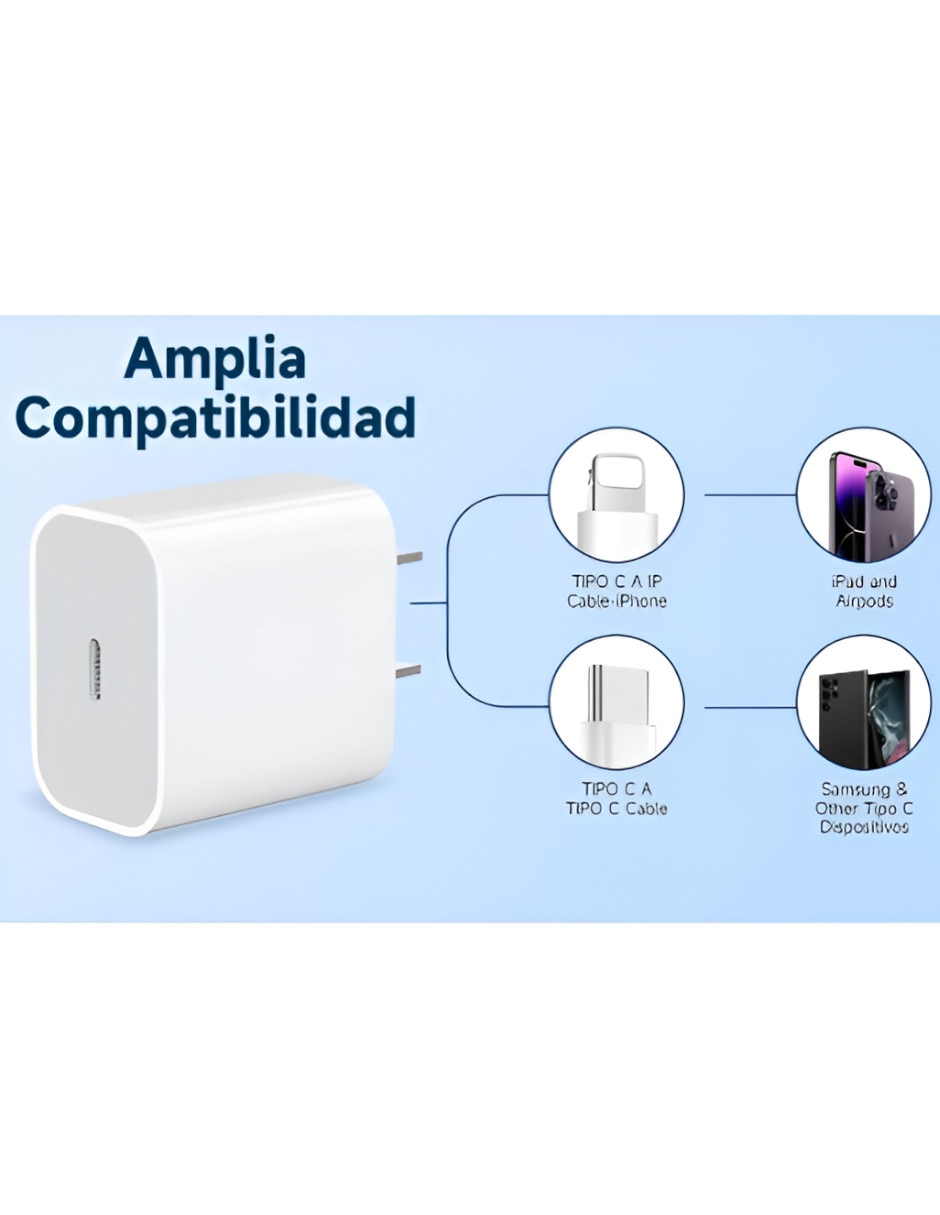 Cable tipo c usb tipo c 20 w 2