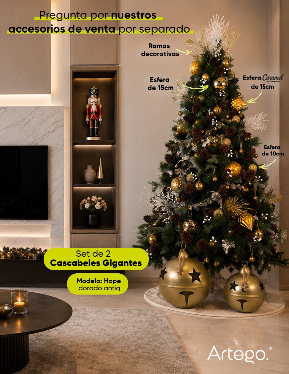 Cascabeles Gigantes 2 piezas estampado liso 5