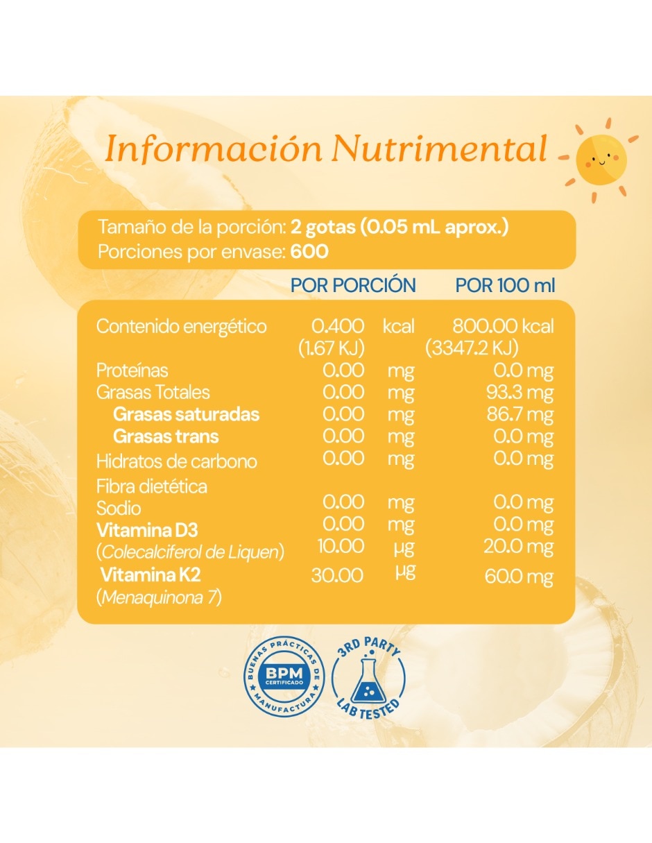 KIDS D3 + K2 sabor naranja de 30 ml 5