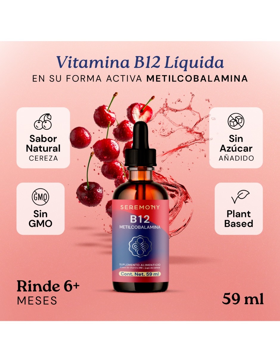 Metilcobalamina con vitamina B12 sabor cereza de 59 ml 7