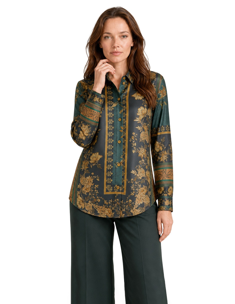 Blusa manga larga para mujer