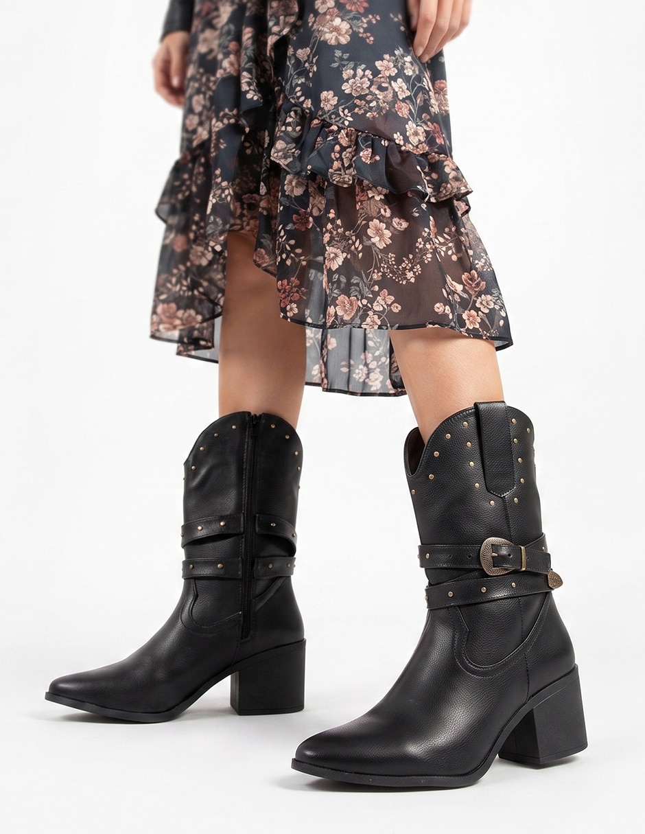 Bota cowboy abajo de la rodilla para mujer 4