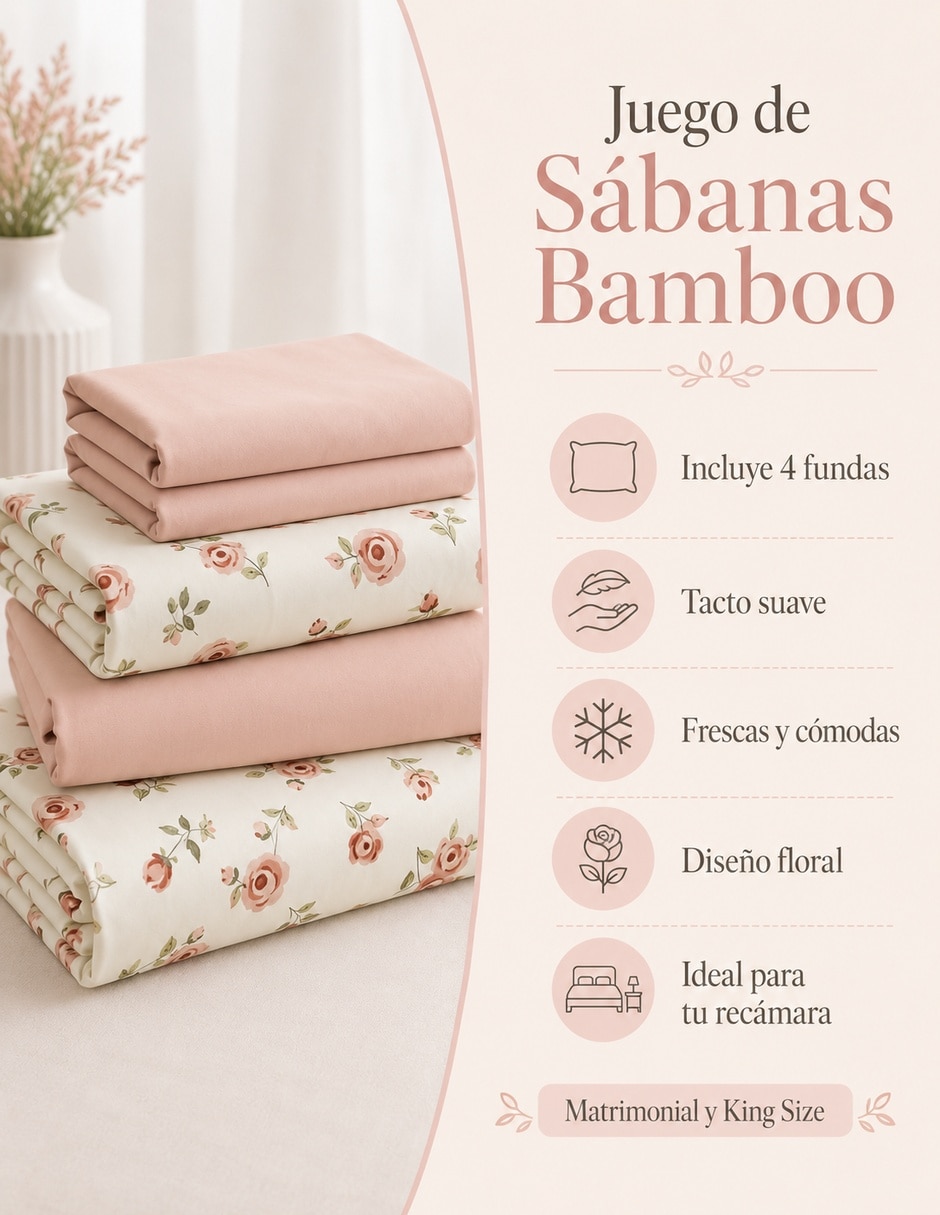 Juego de sábanas de 3