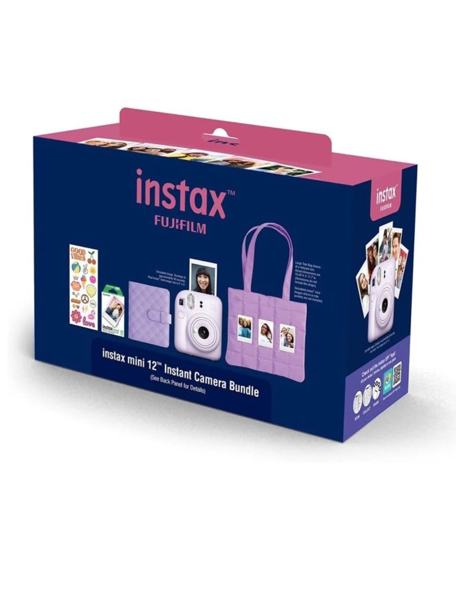 Cámara instantánea modelo fuji instax mini 12 holiday bundle 2