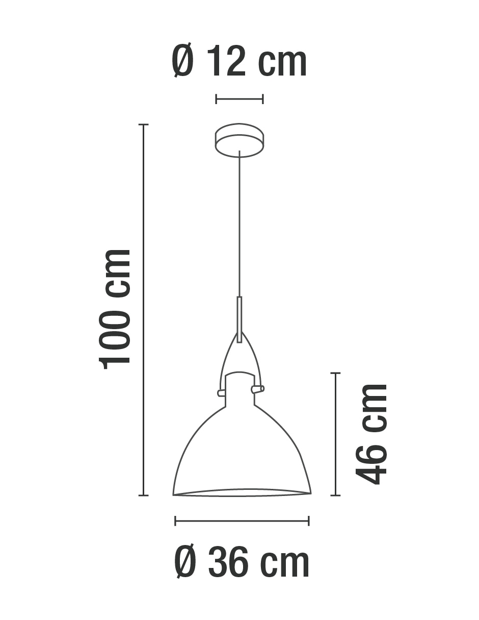 Lampara colgante incandescente y led 6